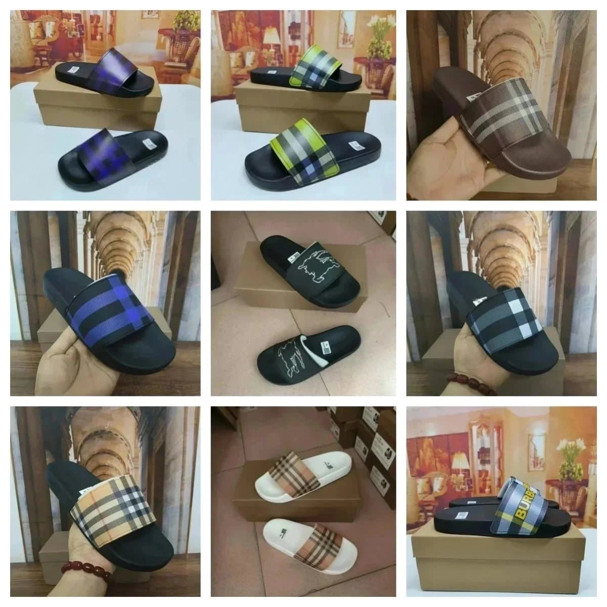 Burberry Check Slide Sandals [12 styles] | 7571266546