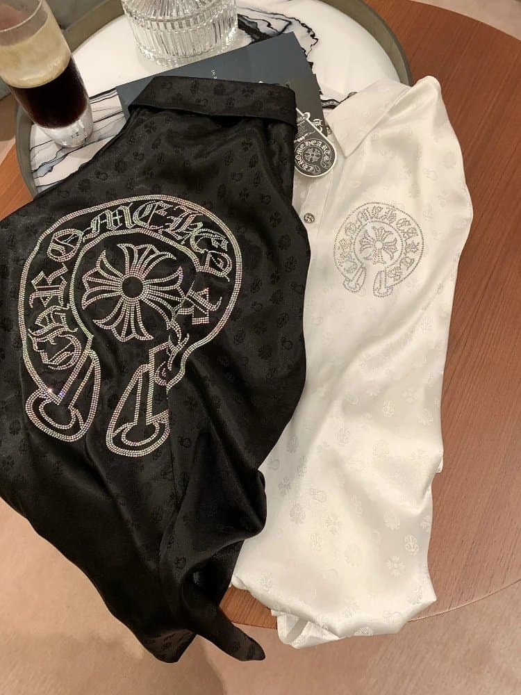 Chrome Hearts Crystal-Embellished Silk Shirt [2 styles] | 7779755069